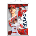 thumbnail image 1 of MLB Los Angeles Angels - Shohei Ohtani 18 Wall Poster with Wooden Magnetic Frame, 22.375" x 34", 1 of 3