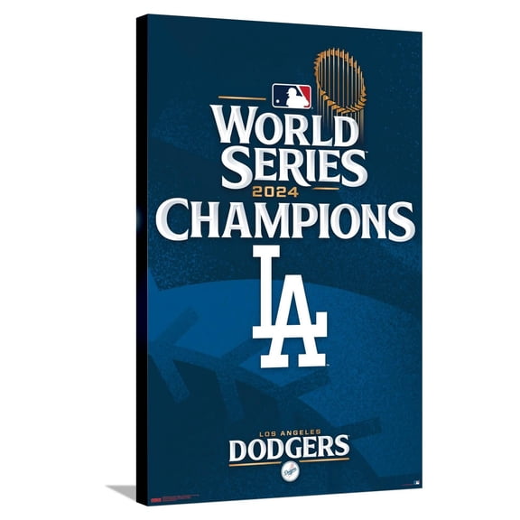 MLB Los Angeles Dodgers - 2024 World Series Team Logo Canvas Wall Poster, 22.375" x 34"