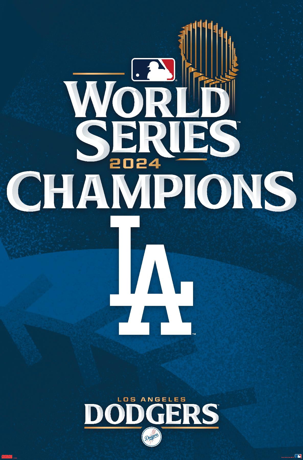 MLB Los Angeles Dodgers 2024 World Series Team Logo Wall Poster, 14.