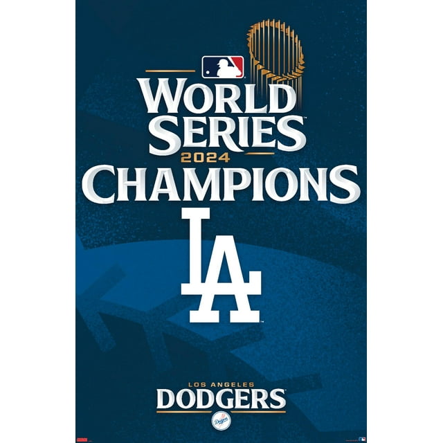 MLB Los Angeles Dodgers 2024 World Series Team Logo Wall Poster, 22.
