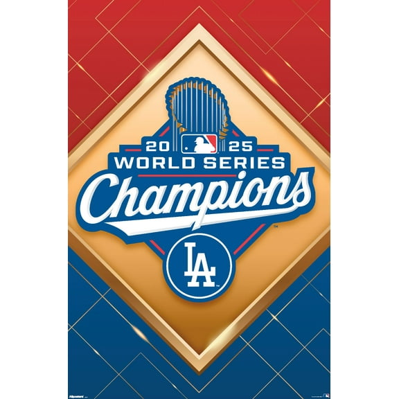 MLB Los Angeles Dodgers - 2025 World Series Team Logo Wall Poster, 14.725" x 22.375"