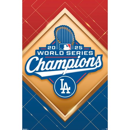 MLB Los Angeles Dodgers - 2025 World Series Team Logo Wall Poster, 22.375" x 34"
