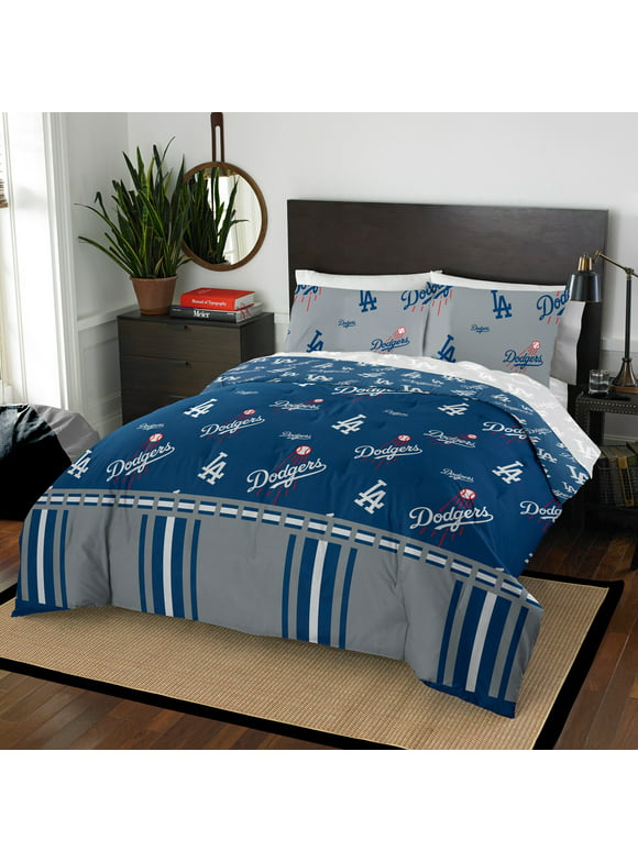 MLB Los Angeles Dodgers Bed In Bag Set, Queen Size, Team Colors, 100% Polyester, 5 Piece Set