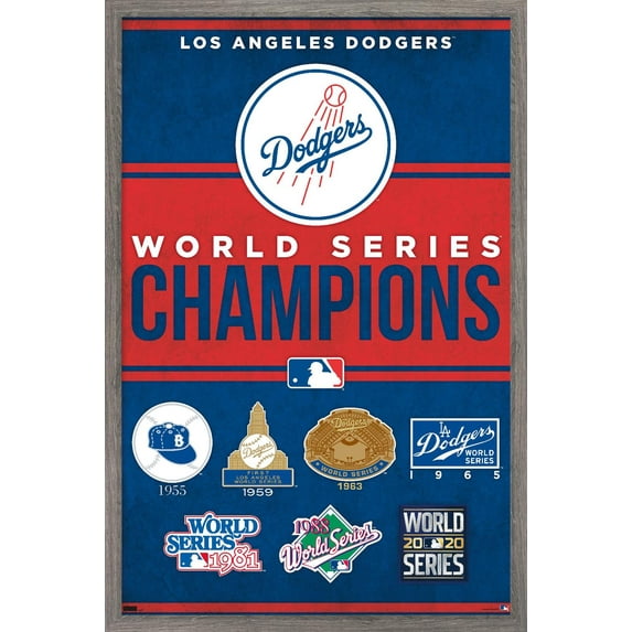 MLB Los Angeles Dodgers - Champions 23 Wall Poster, 14.725" x 22.375" Framed