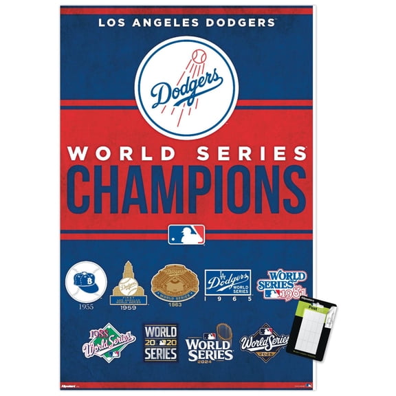MLB Los Angeles Dodgers - Champions 25 Wall Poster, 22.375" x 34"