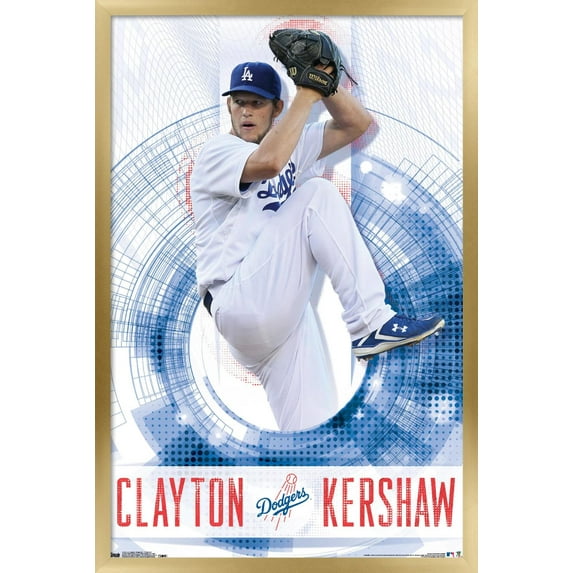 MLB Los Angeles Dodgers - Clayton Kershaw 14 Wall Poster, 22.375" x 34", Framed