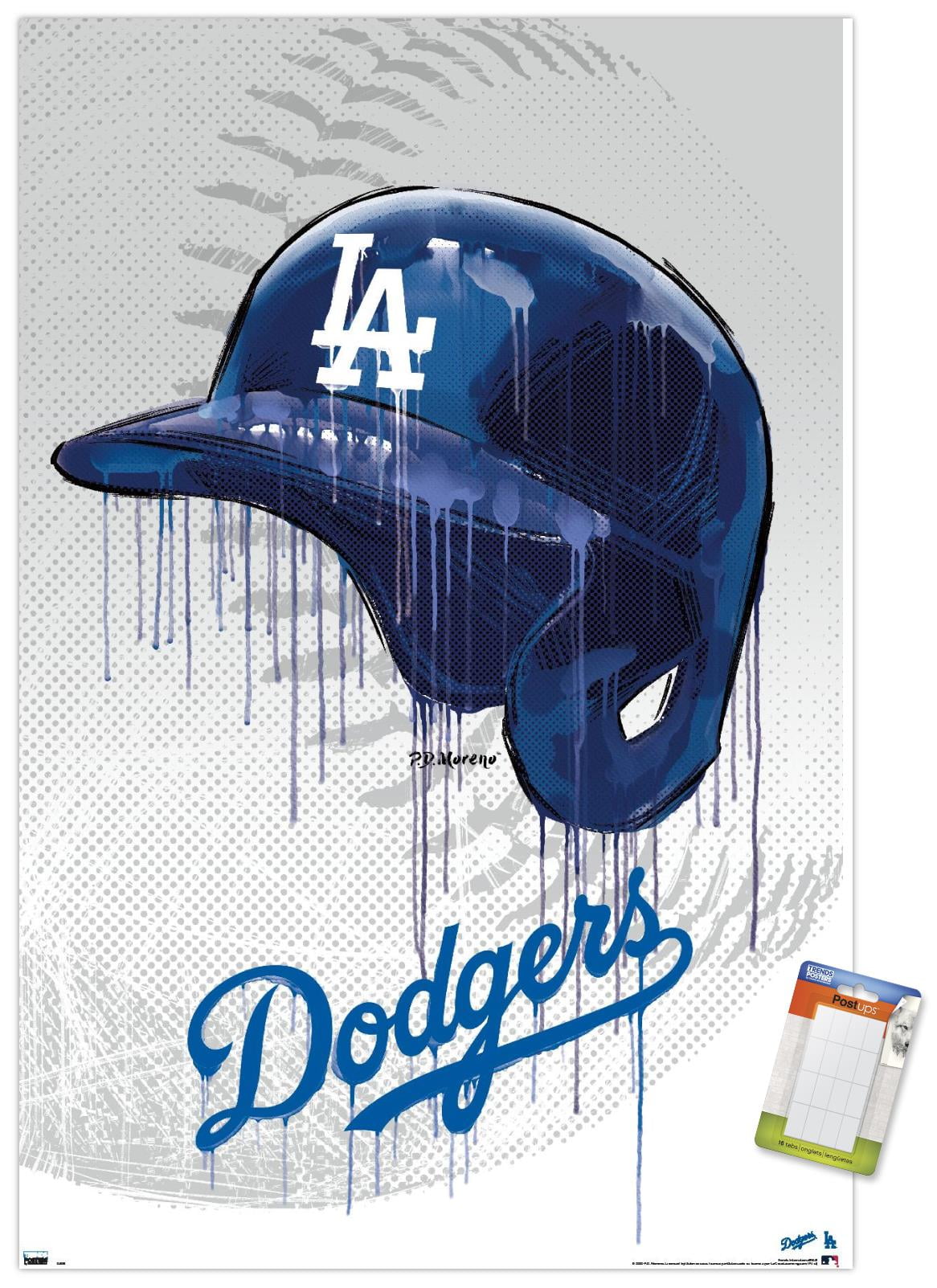 MLB Los Angeles Dodgers - Drip Helmet 20 Wall Poster, 14.725" x 22.375"