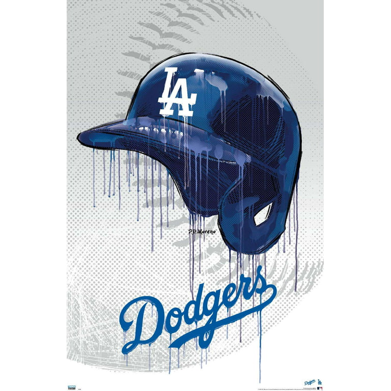 MLB Los Angeles Dodgers - Drip Helmet 20 Wall Poster, 14.725 x