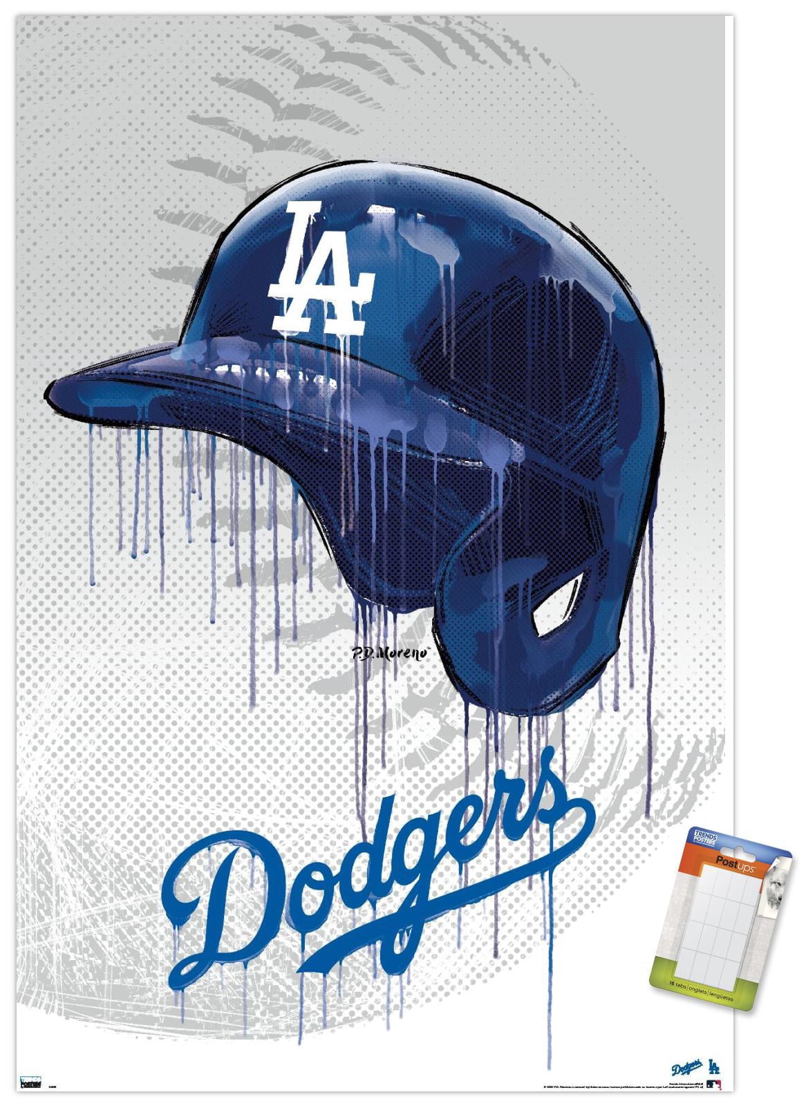 MLB Los Angeles Dodgers - Drip Helmet 20 Wall Poster, 22.375" x 34"