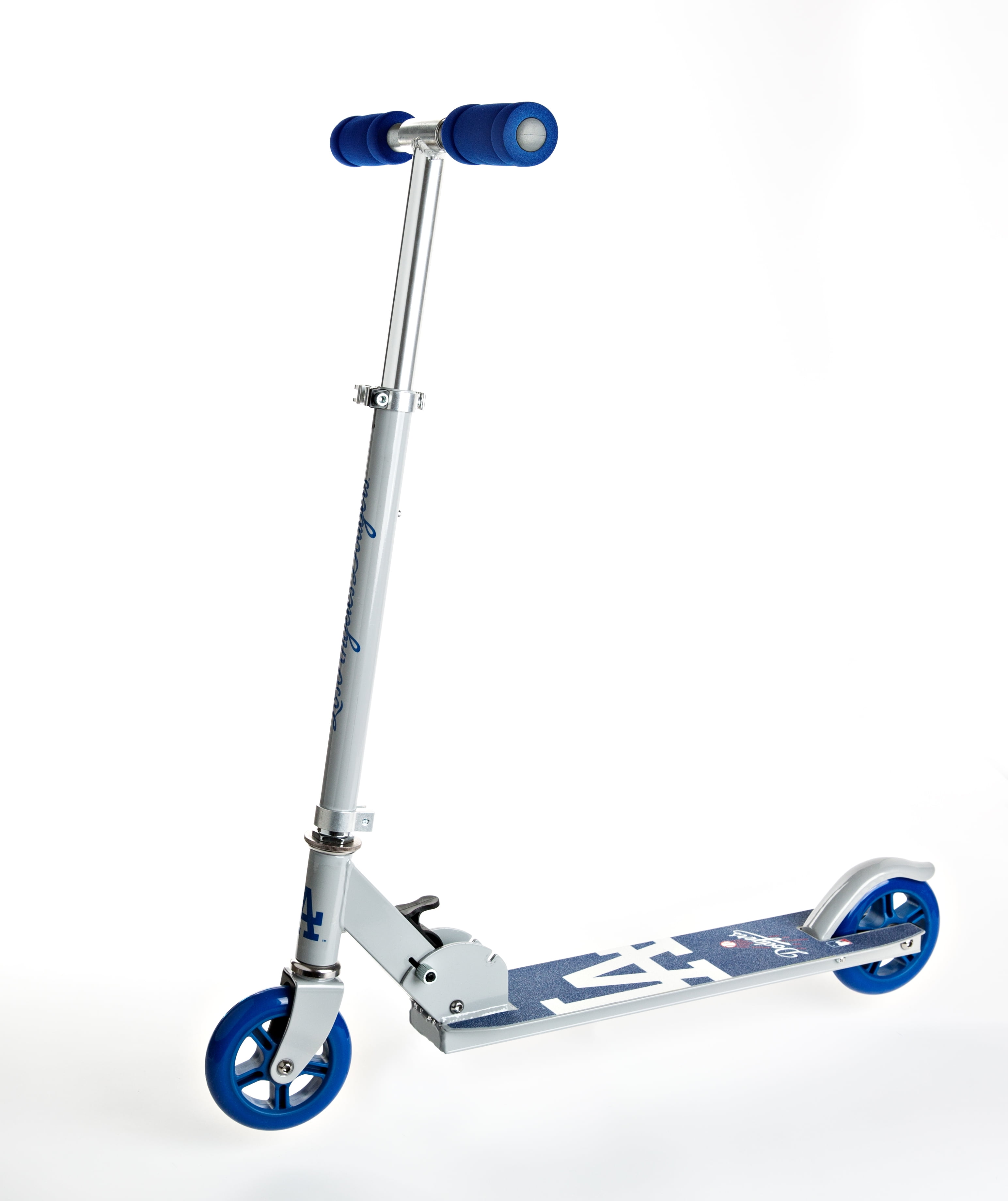 MLB Los Angeles Dodgers Folding Kick Scooter for Kids Ages 5