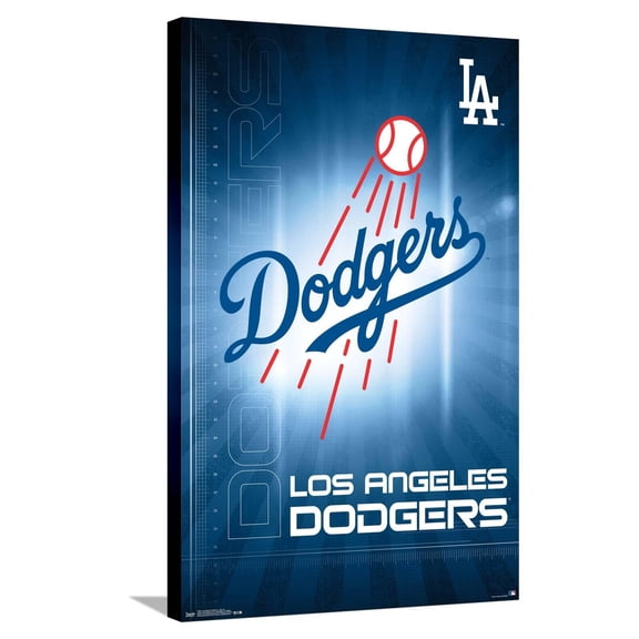 MLB Los Angeles Dodgers - Logo 16 Canvas Wall Poster, 22.375" x 34"