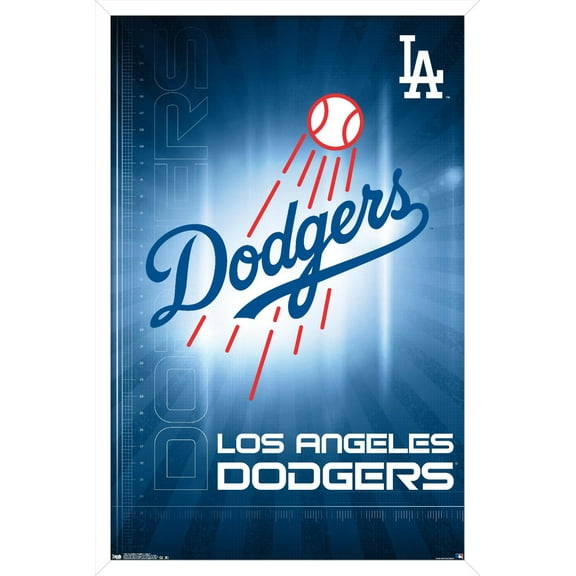 MLB Los Angeles Dodgers - Logo 16 Wall Poster, 14.725" x 22.375", Framed