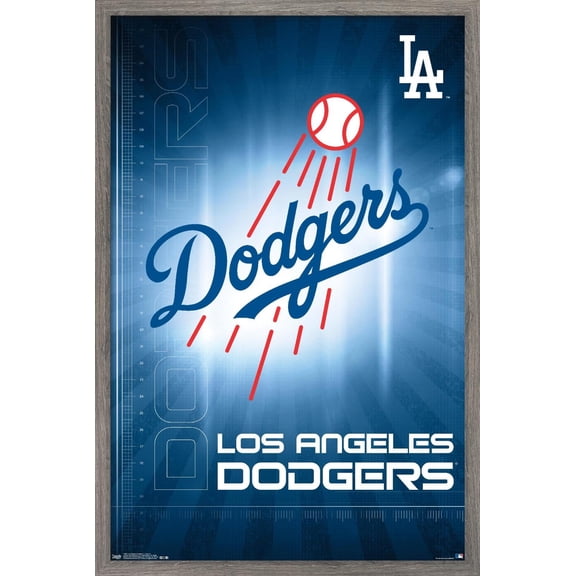 MLB Los Angeles Dodgers - Logo 16 Wall Poster, 22.375" x 34", Framed