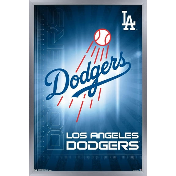 MLB Los Angeles Dodgers - Logo 16 Wall Poster, 22.375" x 34", Framed
