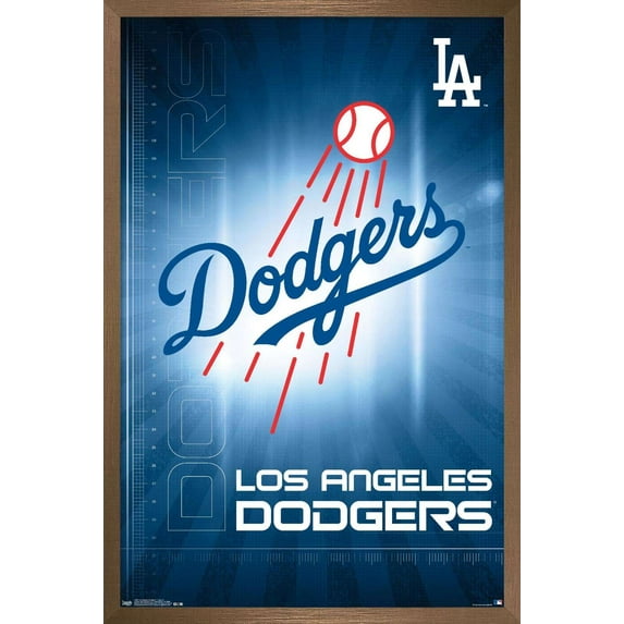 MLB Los Angeles Dodgers - Logo 16 Wall Poster, 22.375" x 34", Framed