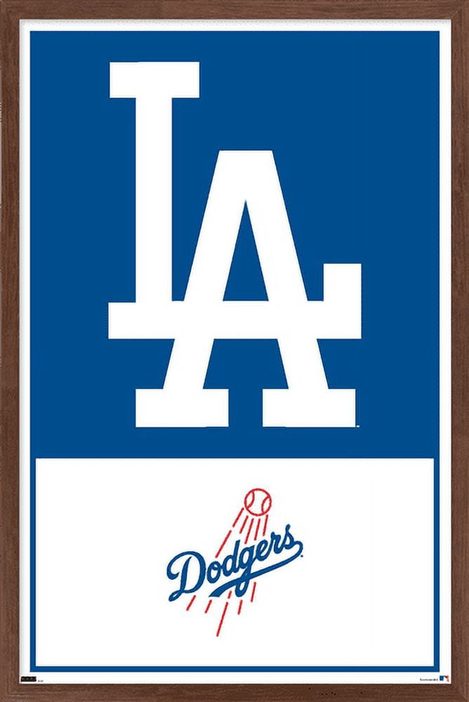 MLB Los Angeles Dodgers - Logo 22 Wall Poster, 14.725" x 22.375" Framed