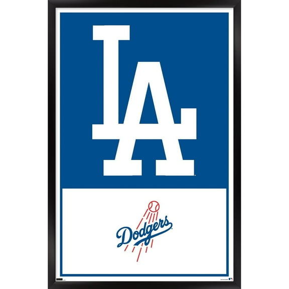 MLB Los Angeles Dodgers - Logo 22 Wall Poster, 22.375" x 34" Framed
