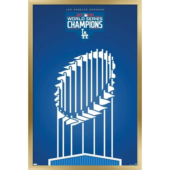 MLB Los Angeles Dodgers - Minimalist Champions 2020 Wall Poster, 14.725" x 22.375", Framed