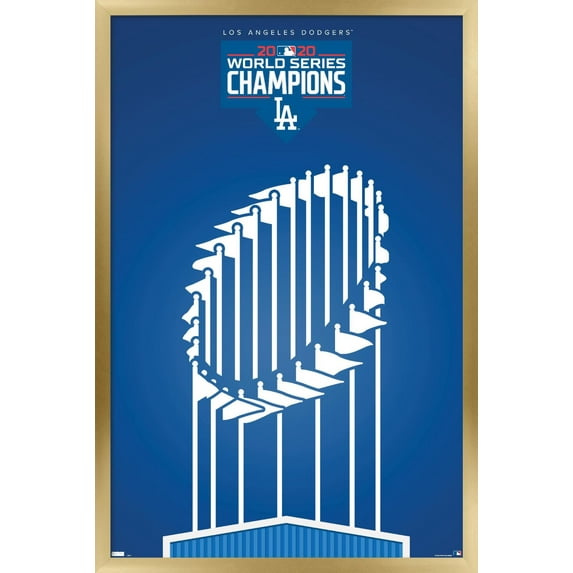 MLB Los Angeles Dodgers - Minimalist Champions 2020 Wall Poster, 22.375" x 34", Framed