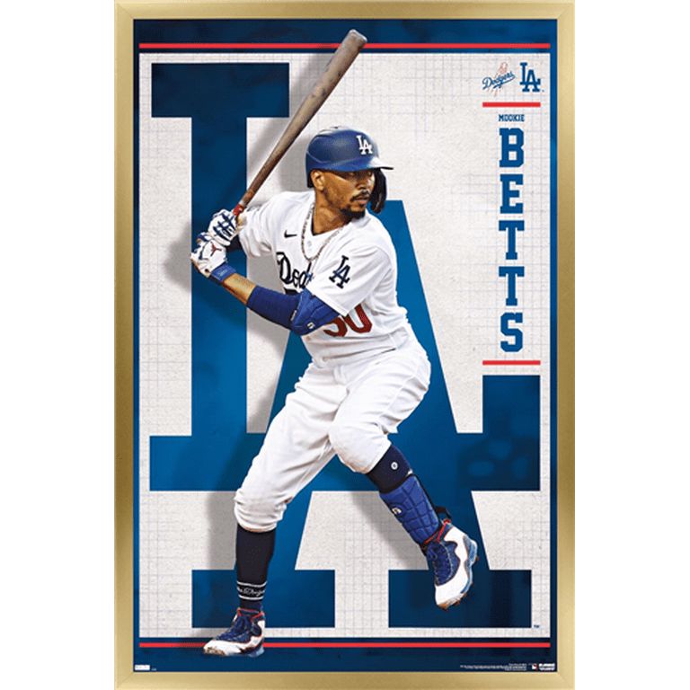 MLB Los Angeles Dodgers - Mookie Betts 22 Wall Poster, 14.725 x 22.375  Framed 