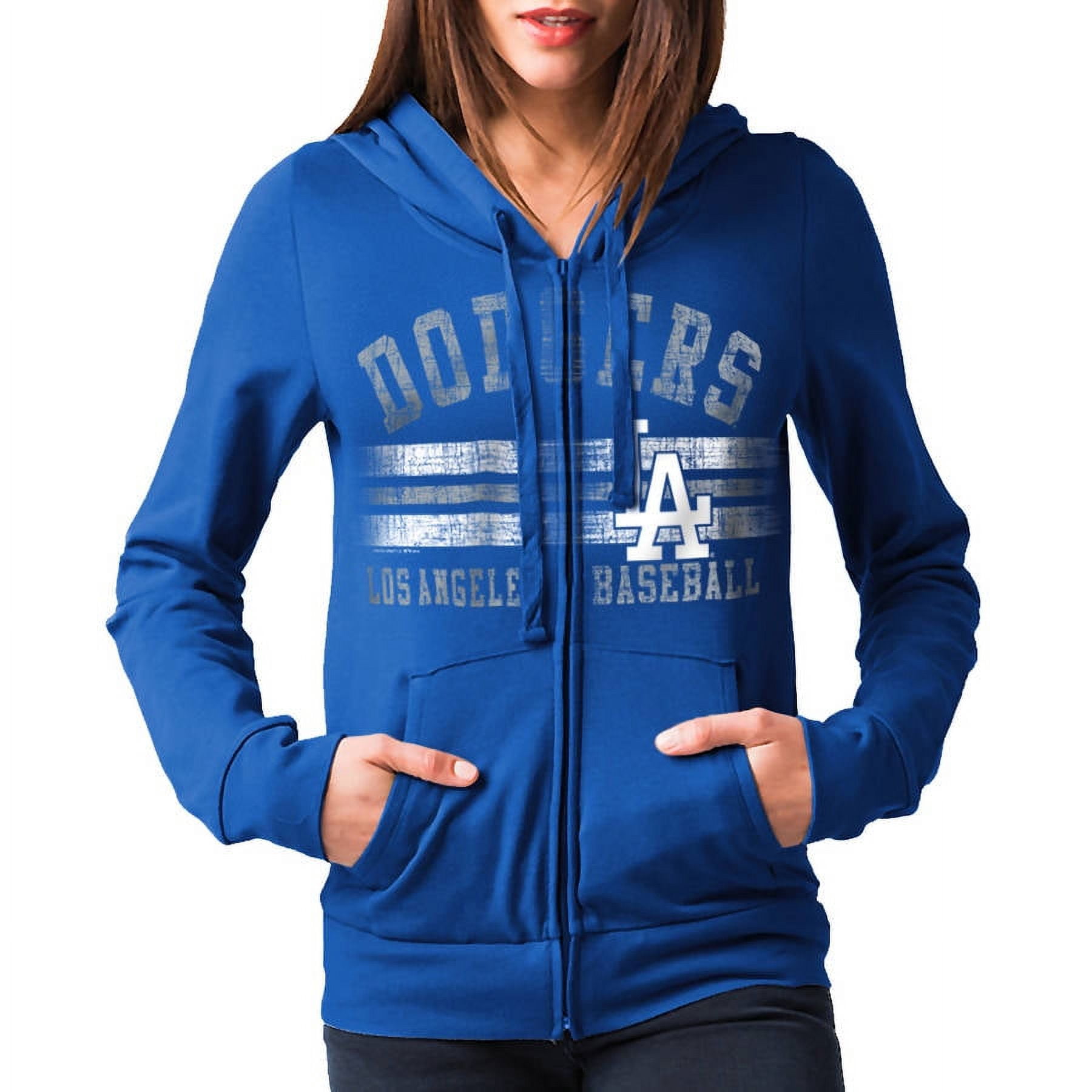 Womens dodgers zip up hoodie hotsell