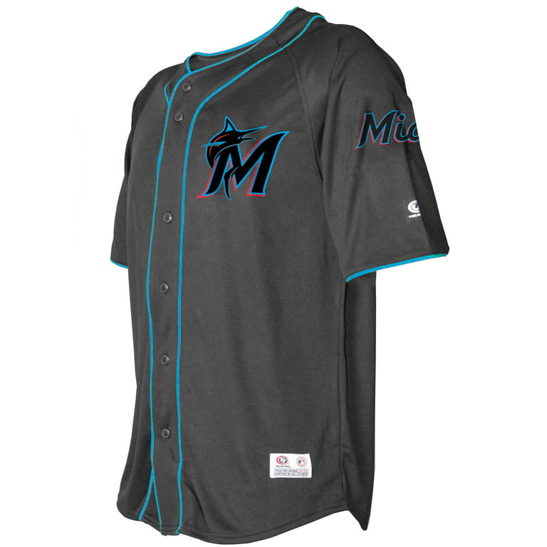 MLB Miami Marlins Adults Button - Down Jersey 