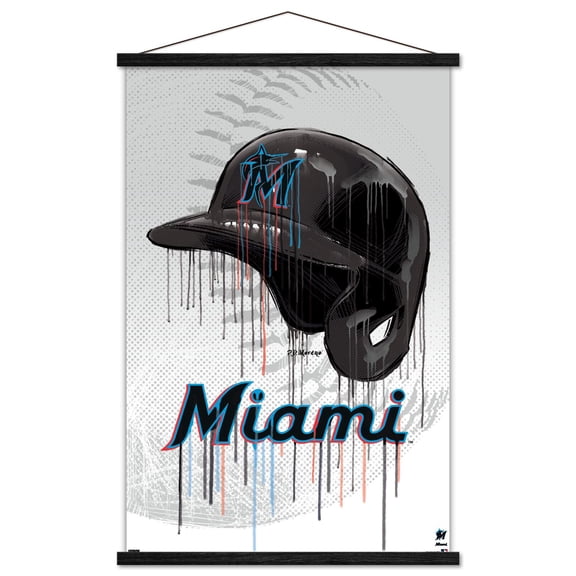 Miami Marlins 24" x 34.75" Magnetic Framed Team Poster