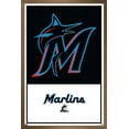 thumbnail image 1 of MLB Miami Marlins - Logo 22 Wall Poster, 14.725" x 22.375" Framed, 1 of 5