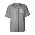 thumbnail image 1 of MLB Miami Marlins Men's Gray Cooperstown Full Button Jersey, 1 of 2