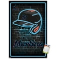 thumbnail image 1 of MLB Miami Marlins - Neon Helmet 23 Wall Poster, 22.375" x 34", 1 of 6