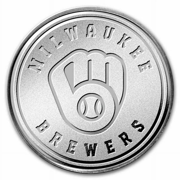 MLB Milwaukee Brewers 1 oz Silver Round (w/Box)