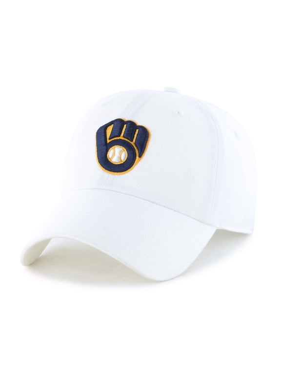 MLB Milwaukee Brewers Clean Up White Adjustable Hat