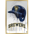 thumbnail image 1 of MLB Milwaukee Brewers - Drip Helmet 22 Wall Poster, 14.725" x 22.375" Framed, 1 of 5