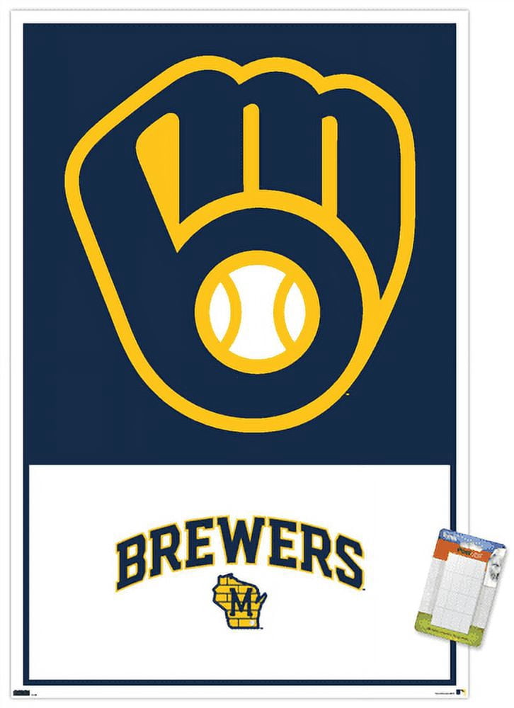 MLB Milwaukee Brewers - Logo 22 Wall Poster, 14.725" x 22.375"