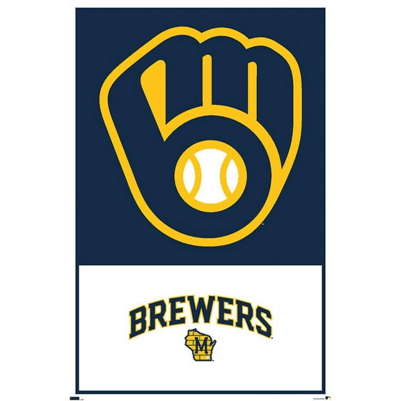 MLB Milwaukee Brewers - Logo 22 Wall Poster, 22.375" x 34"