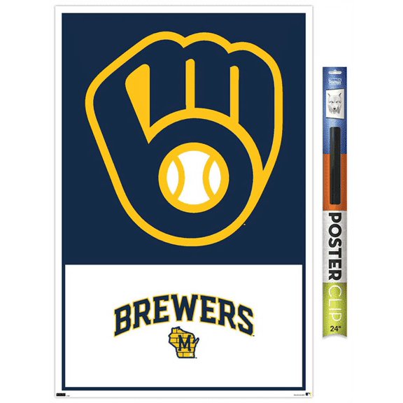 MLB Milwaukee Brewers - Logo 22 Wall Poster, 22.375" x 34"