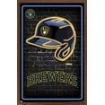 thumbnail image 1 of MLB Milwaukee Brewers - Neon Helmet 23 Wall Poster, 14.725" x 22.375" Framed, 1 of 6