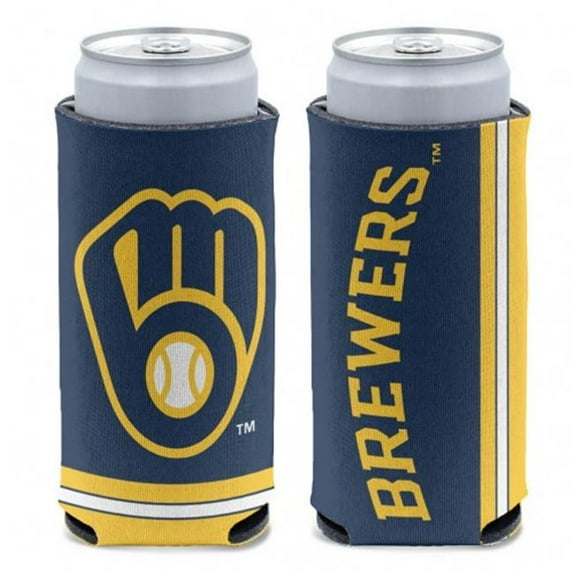 MLB Milwaukee Brewers Prime 12oz Slim Can Cooler, Collapsible