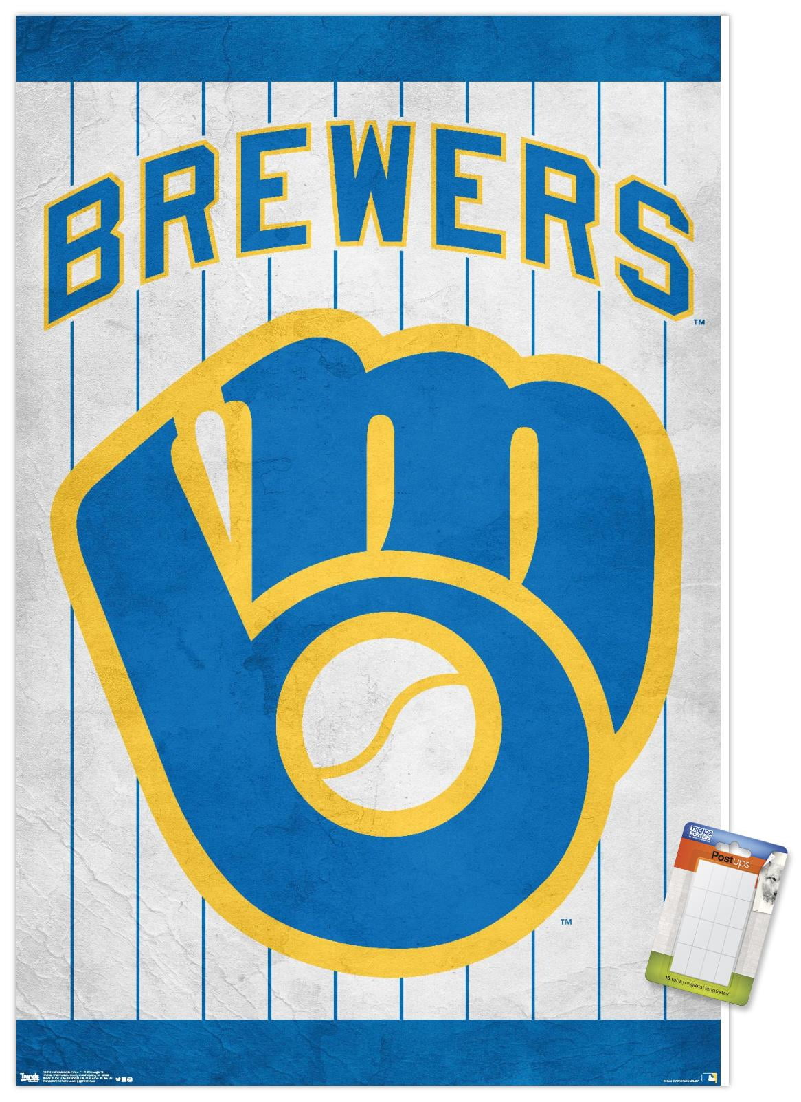 MLB Milwaukee Brewers - Retro Logo Wall Poster, 14.725" x 22.375"