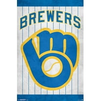 MLB Milwaukee Brewers - Retro Logo Wall Poster, 22.375" x 34"