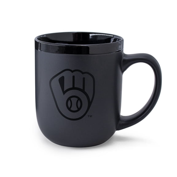 WinCraft Milwaukee Brewers 17oz. Black Tonal Ceramic Mug