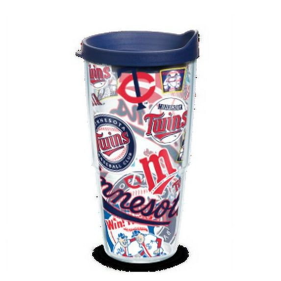 MLB Minnesota Twins All Over 24 oz Tumbler with lid