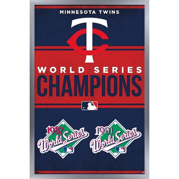 MLB Minnesota Twins - Champions 23 Wall Poster, 14.725" x 22.375" Framed