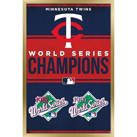MLB Minnesota Twins - Champions 23 Wall Poster, 14.725" x 22.375" Framed