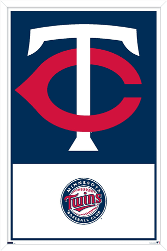 MLB Minnesota Twins - Logo 22 Wall Poster, 22.375" x 34" Framed