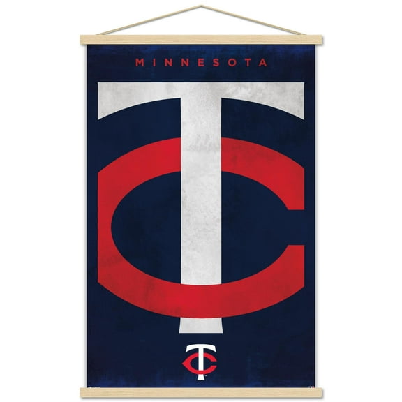 MLB Minnesota Twins - Logo 25 Wall Poster with Magnetic Frame, 22.375" x 34"
