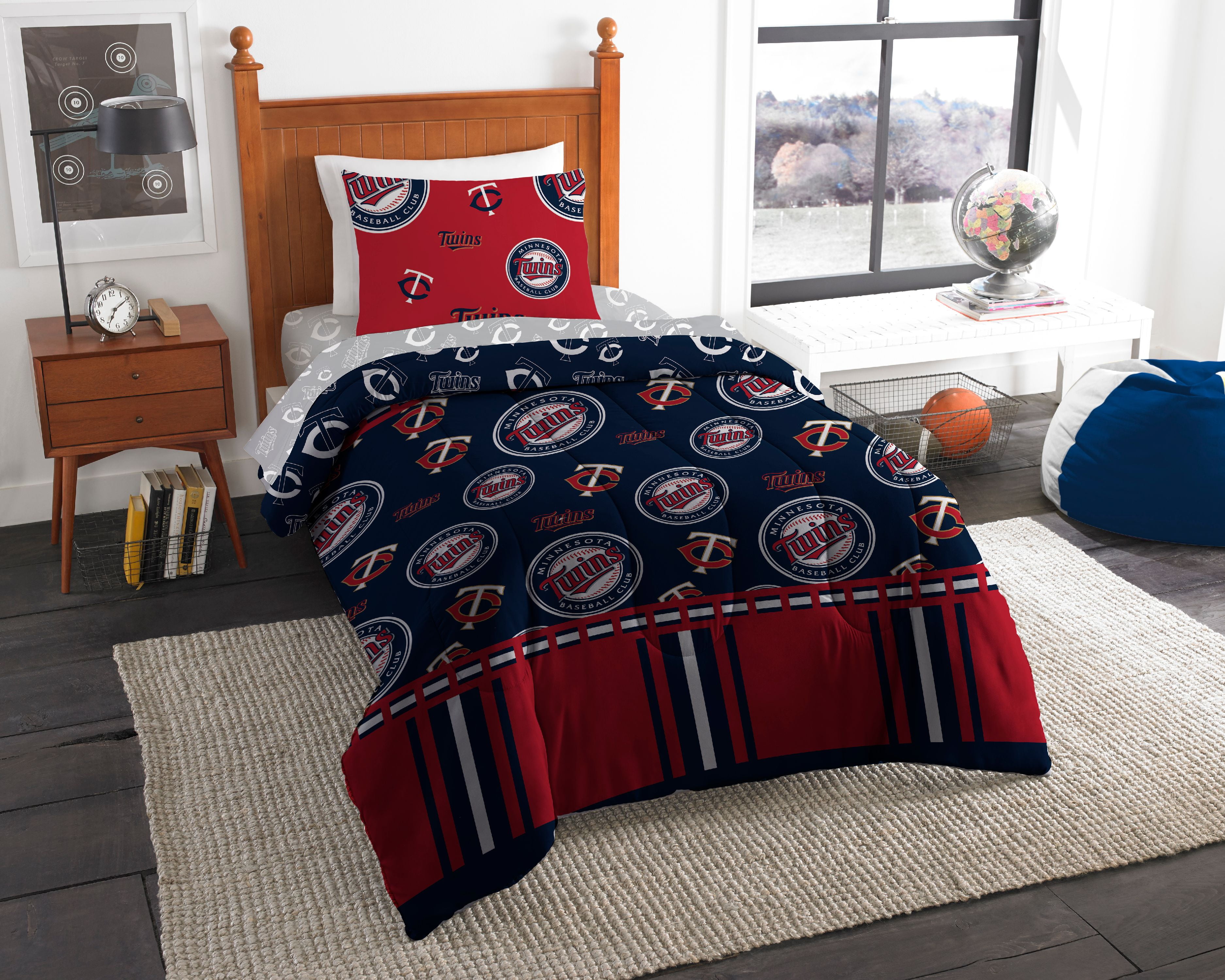 MLB Minnesota Twins Twin Bed In Bag Set