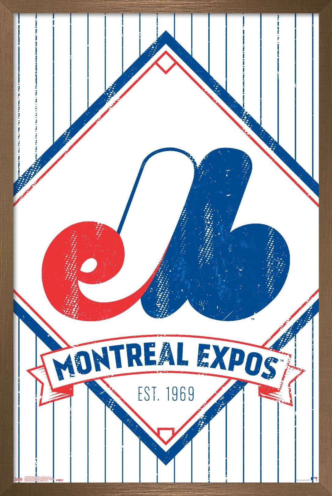 MLB Montreal Expos - Retro Logo 19 Wall Poster, 22.375" x 34", Framed