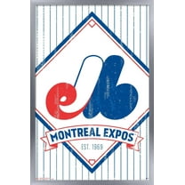 MLB Montreal Expos - Retro Logo 19 Wall Poster, 22.375" x 34", Framed