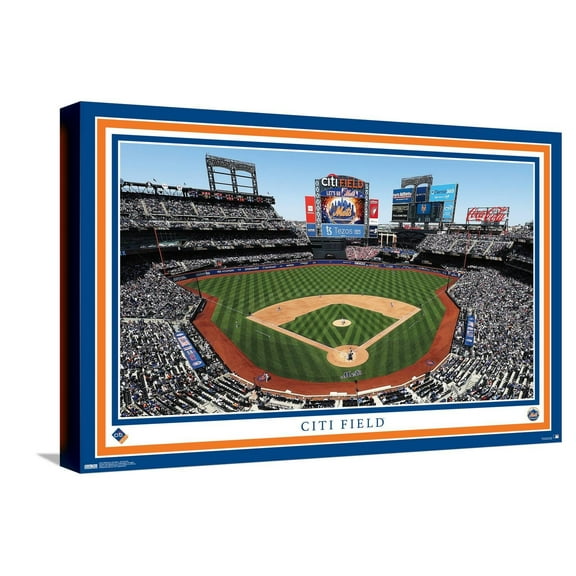 MLB New York Mets - Citi Field 22 Canvas Wall Poster, 14.725" x 22.375"